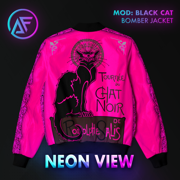 Bomber Jacket black Cat - Imagen 5