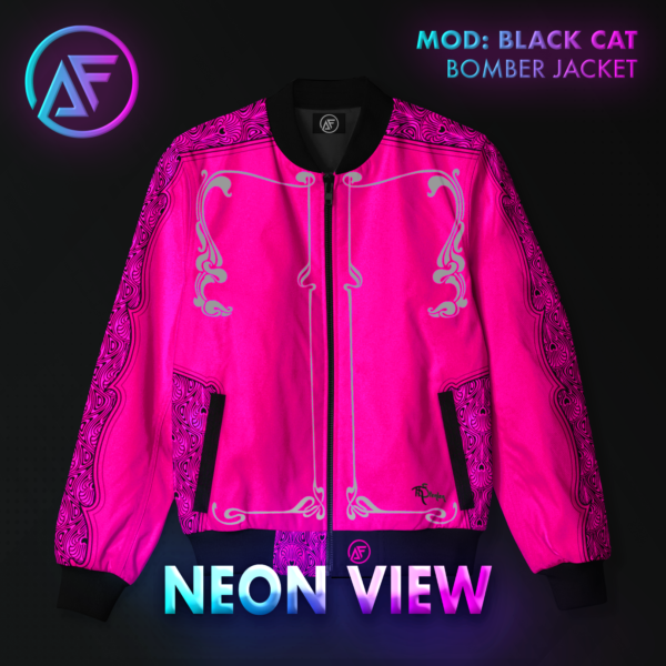 Bomber Jacket black Cat - Imagen 4